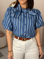 KARLA LINE TOP BLUE