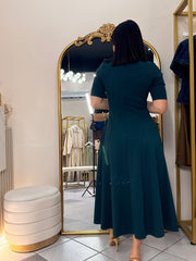 TEAL MIDI DRESS