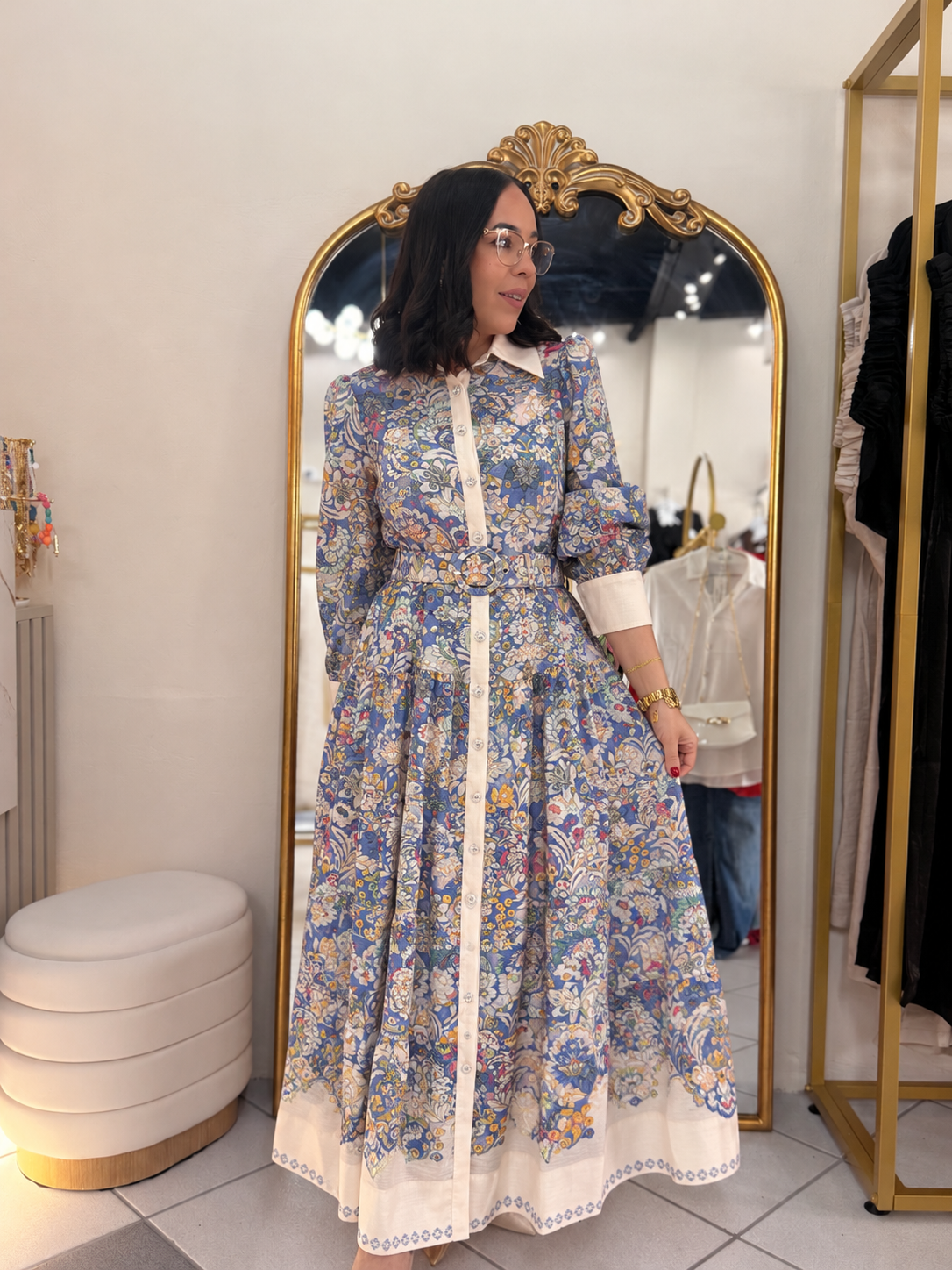 KAREN¨ FLORAL BLUE DRESS