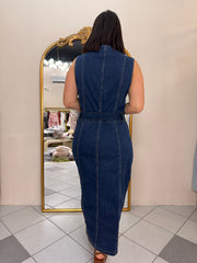 DENIM MIDI DRESS