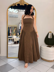 BROWN DRESS