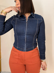 DENIM SWEATER TOP
