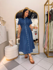 CAROLINE" DENIM DRESS
