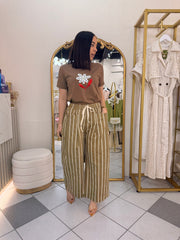 BROWN  PANTALON LINEAS BARREL