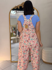 PINK JUMPSUIT FLOR  OVERSIZED NEW COLOR
