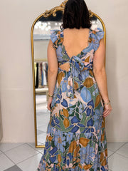 BLUE FLORAL DRESS