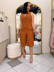 CARAMEL BERMUDA SET DOS PIEZAS