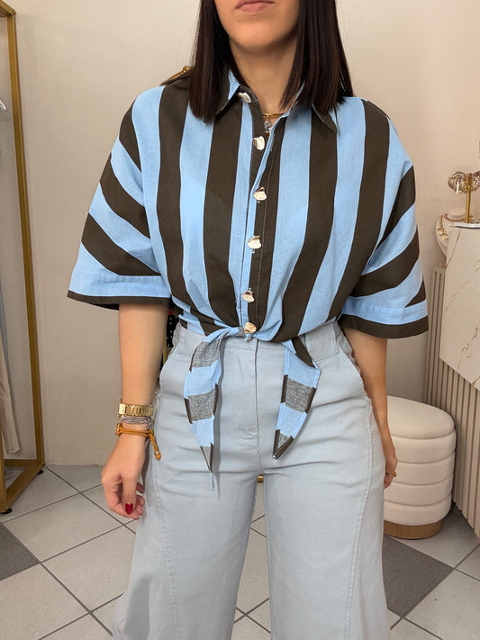 BLUE/ BROWN TOP