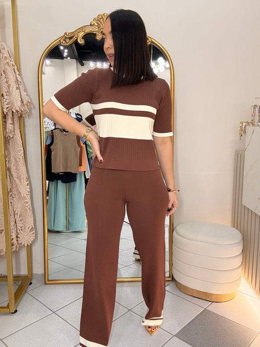 NANELIS" TRAVEL SET BROWN