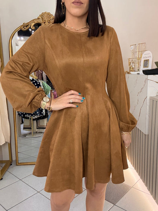 BROWN SUEDE DRESS