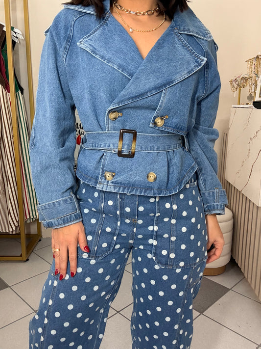 MIKAL" DENIM BLAZER