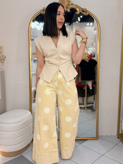 DENIM CREMA POLKA DOT “ PANTALÓN