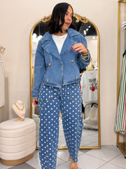 MIKAL" DENIM BLAZER