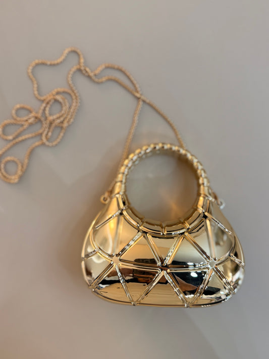 CARTERA MINI DORADA