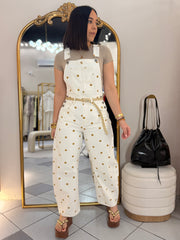 KEILY  MOCHA POLKA DOT JUMPSUIT