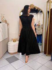 VESTIDO NEGRO EN SUEDE