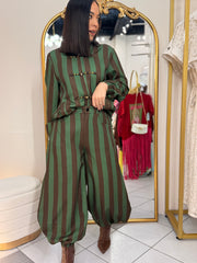 IVONE" OLIVE/BROWN  SET