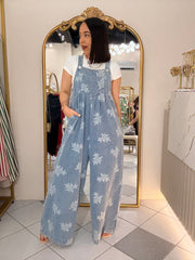 DENIM JUMPSUIT OVERSIZE FLOR