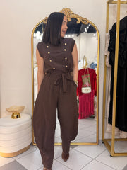 BROWN  NAPOLEON JUMPSUIT