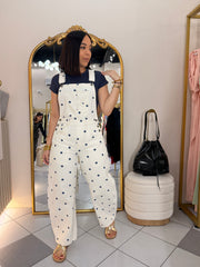 KEILY  NAVY POLKA DOT JUMPSUIT
