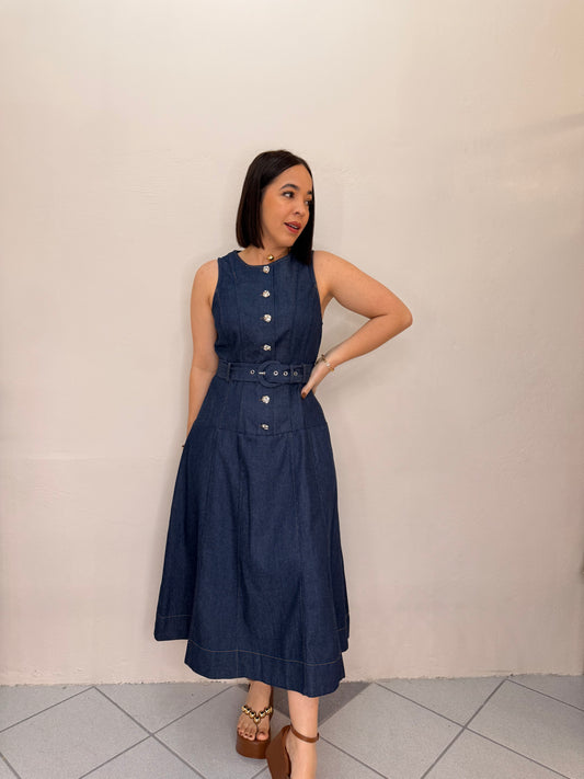 SACHA DARK DENIM DRESS
