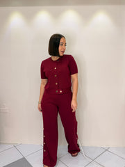 BURGUNDY  SET DOS PIEZAS