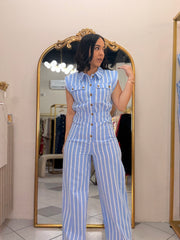 KASANDRA BLUE JUMPSUIT
