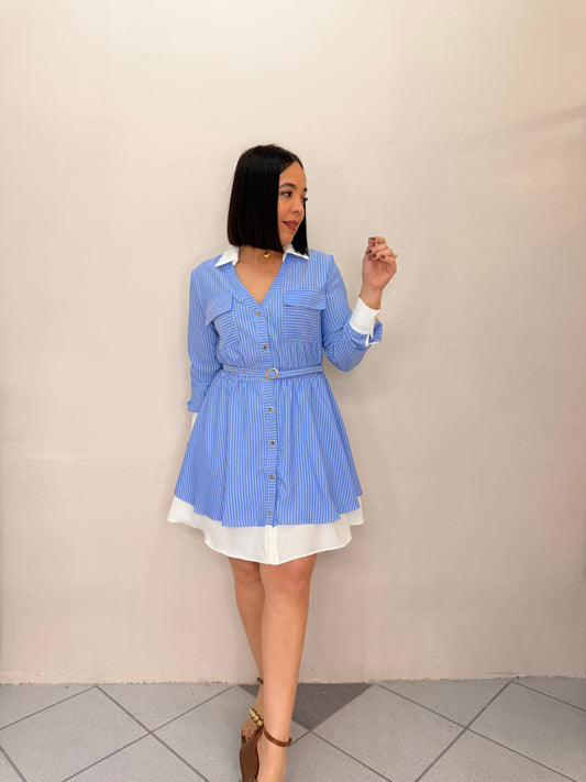 BLUE MINI DRESS
