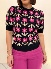 FLORY SWEATER  BLACK