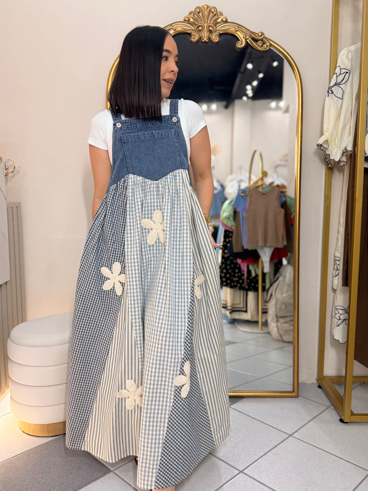 FLOR LIGHT DENIM DRESS