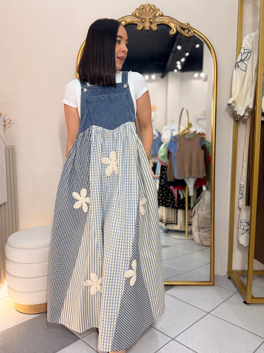 FLOR LIGHT DENIM DRESS