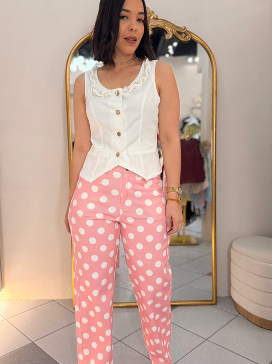 PINK POLKA DOT JEANS