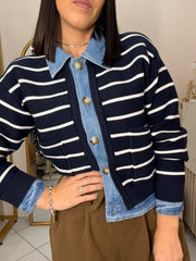 LENY” NAVY SWEATER