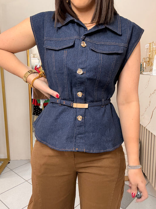 DARK DENIM TOP