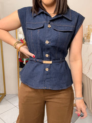 DARK DENIM TOP