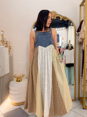 FERNANDA” DRESS DENIM CUADROS