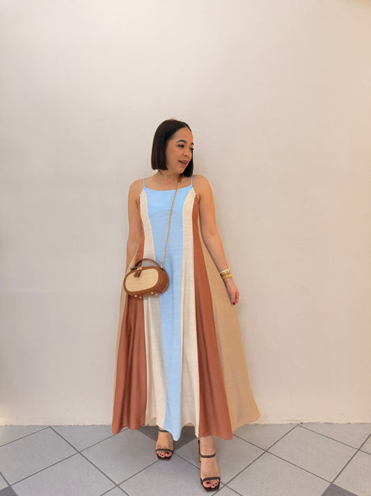 ANELIS BLUE MAXI DRESS