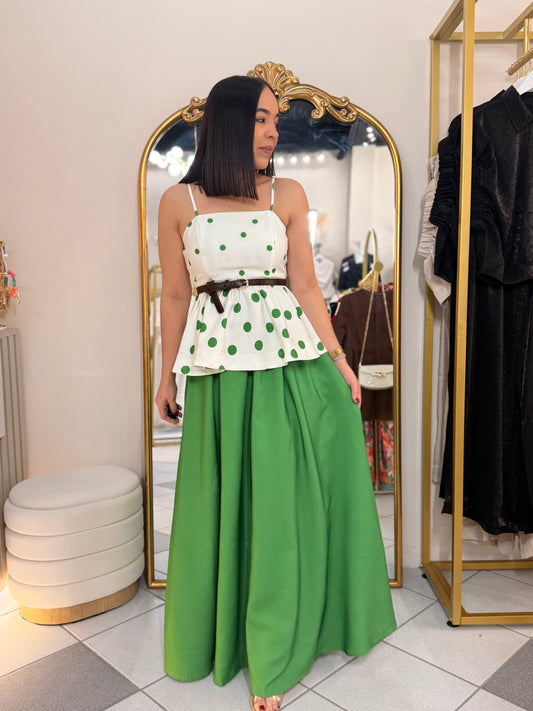 LORENA" SET FALDA VERDE