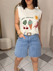 BERMUDA DENIM PANT