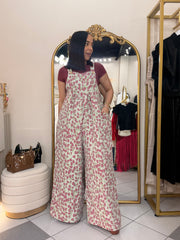 ROSE/GREEN” FLORAL JUMPSUIT