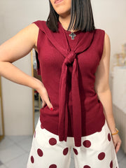 BURGUNDY   SWEATER TOP