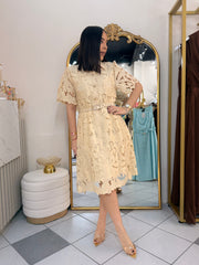 VESTIDO ELEGANTE CREMA