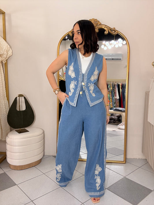 GALILEA LIGHT DENIM SET