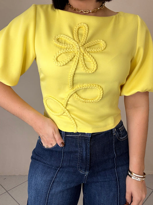 YELLOW FLOR TOP