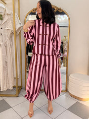 IVONE" ROSA/BURGUNDY SET