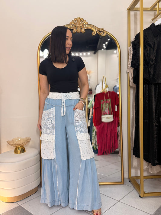 ALESKA" PANTALO LIGHT DENIM