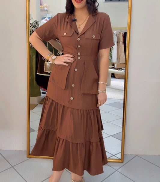 BROWN DRESS