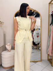 NATASHA” YELLOW BEIGE SET