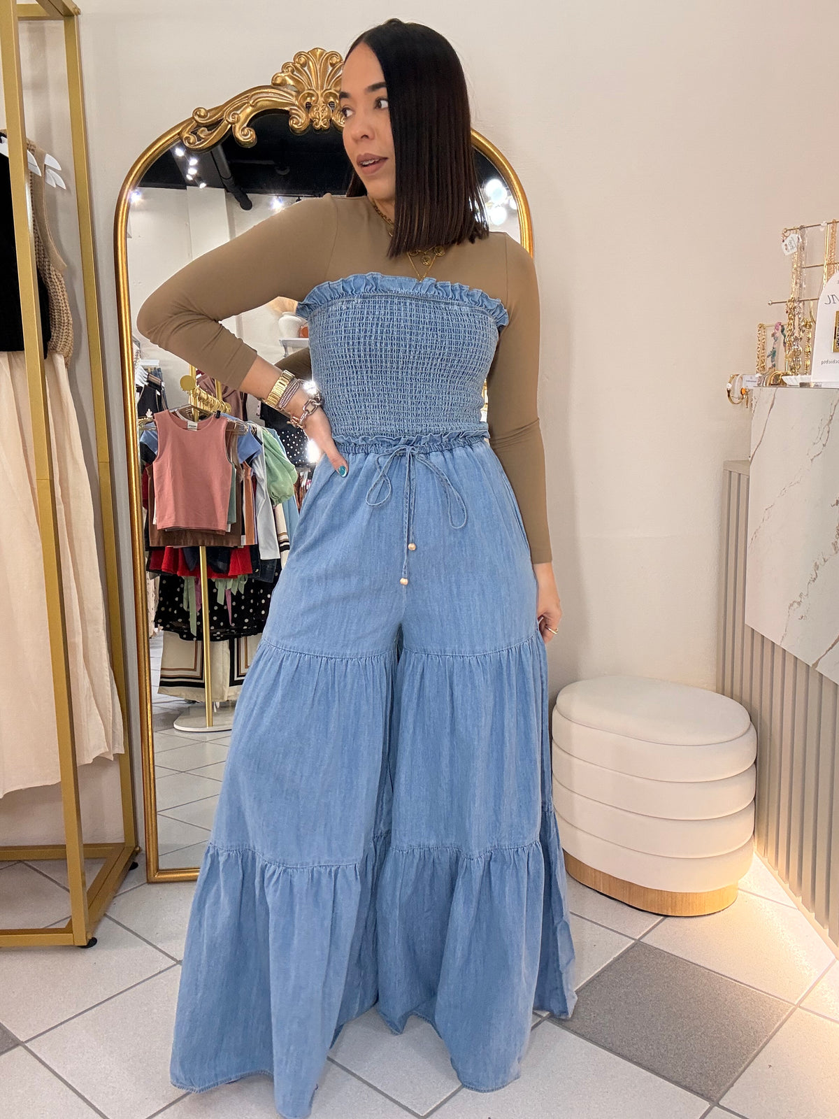 CARLOTA” DENIM JUMPSUIT