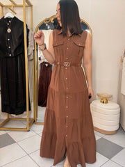 BROWN MAXI DRESS